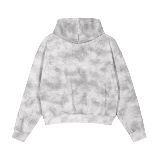 F3THY Blank Dirty Wash Tie Dye Zip Up Fleece Hoodie