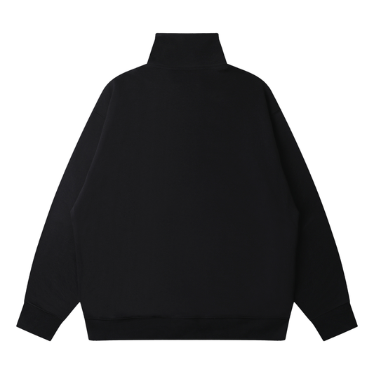 F3THY “forever” Left chest Print Drop Shoulder Quarter Zip