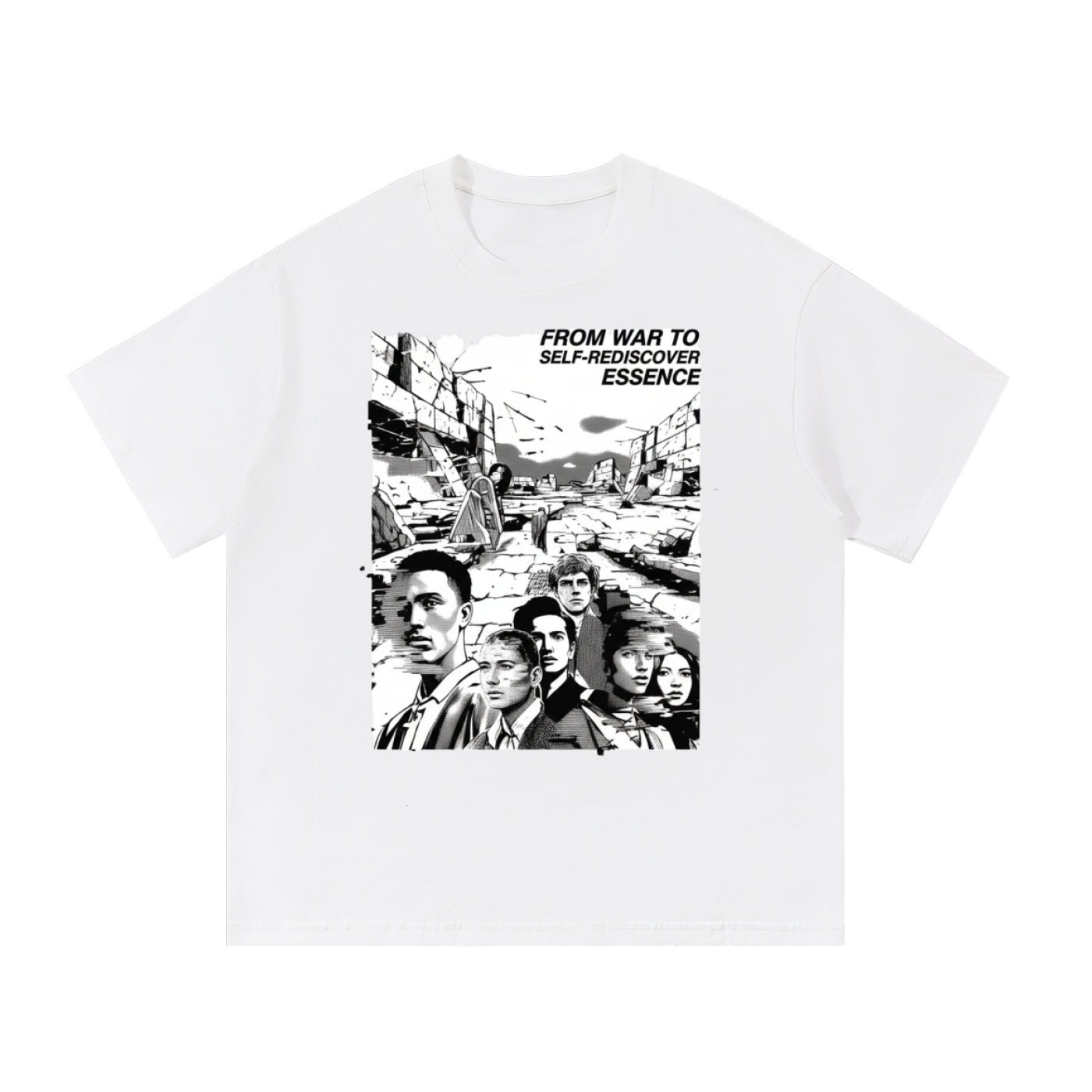 F3THY "From War To Self-Rediscover Essence" Manga Panel Graphic Tee