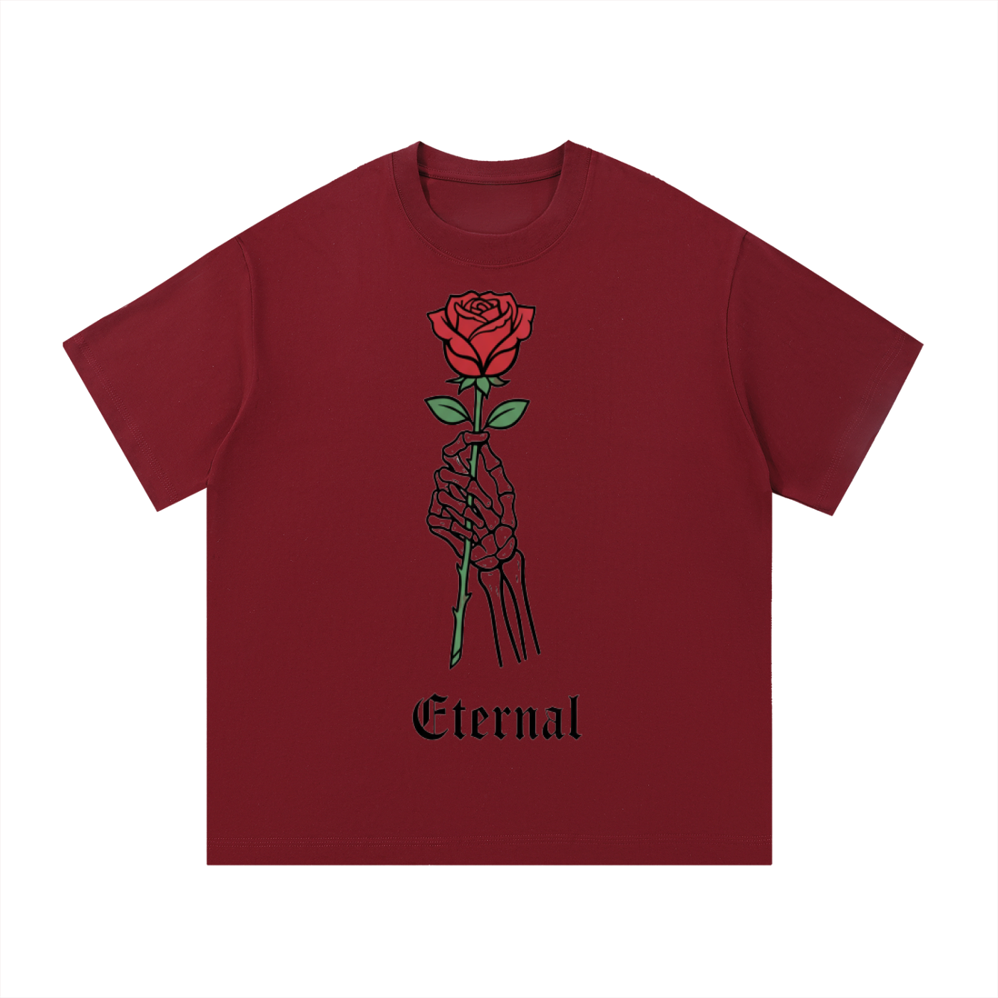F3THY Eternal Rose Portrait Cotton Tee – Black