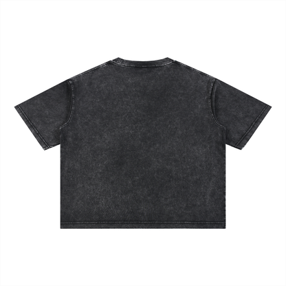 F3THY "Lumina Aura" Washed Crop Tee