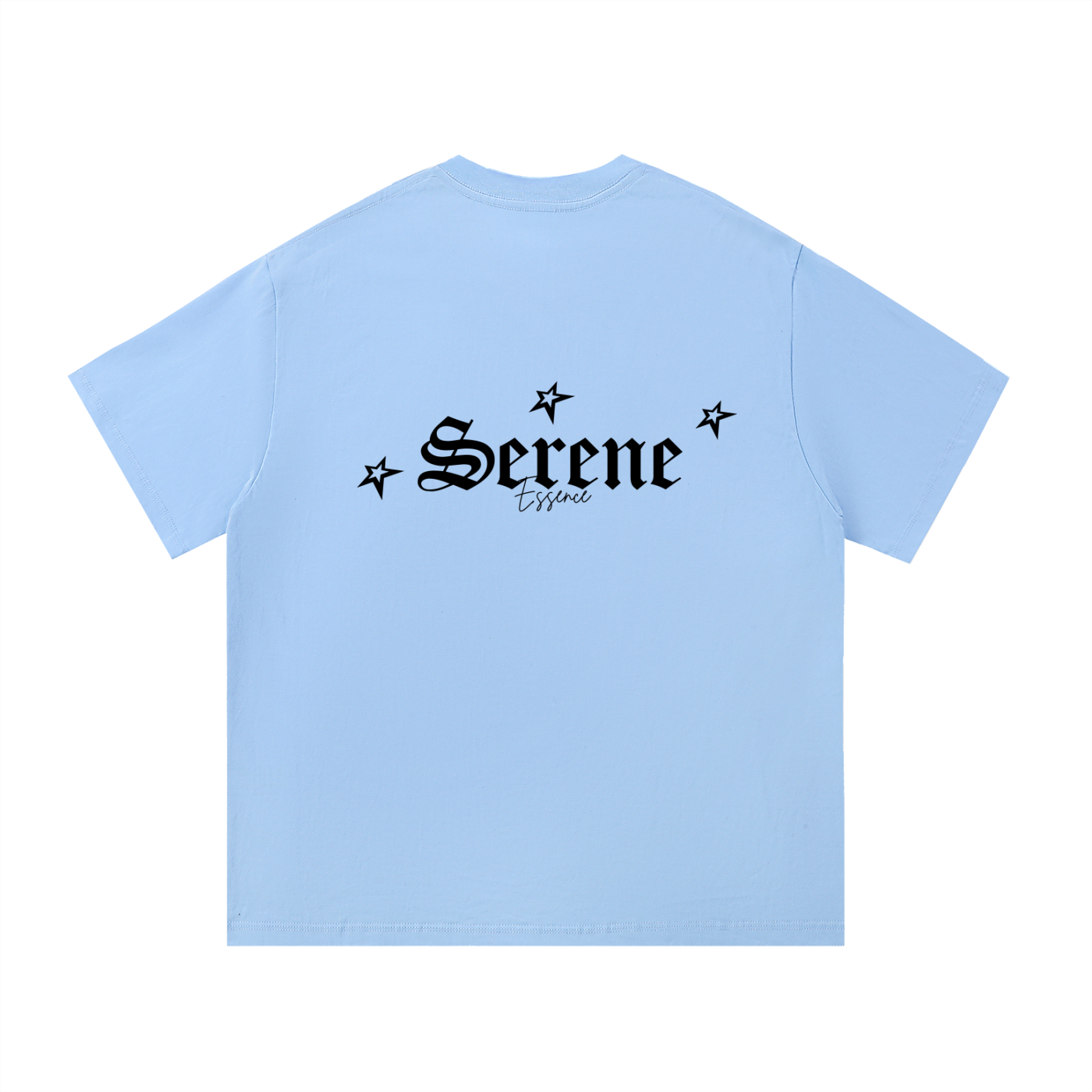 ODMPOD F3THY Serene Washed Oversized Tee in apricot, pink, and blue, with a relaxed fit and soft, faded fabric.