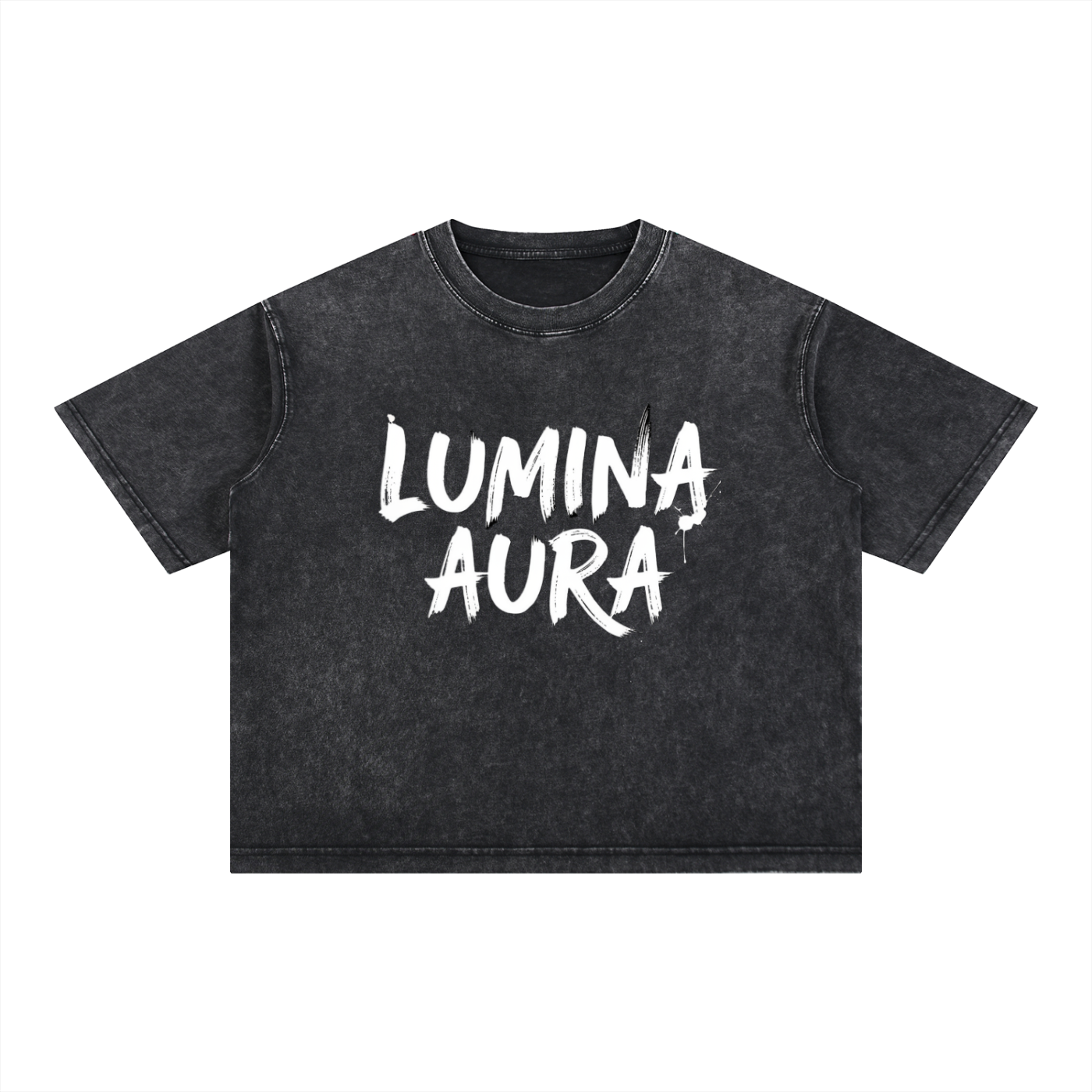F3THY "Lumina Aura" Washed Crop Tee