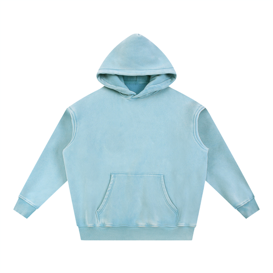 F3THY Snow Wash Oversized Fleece Hoodie