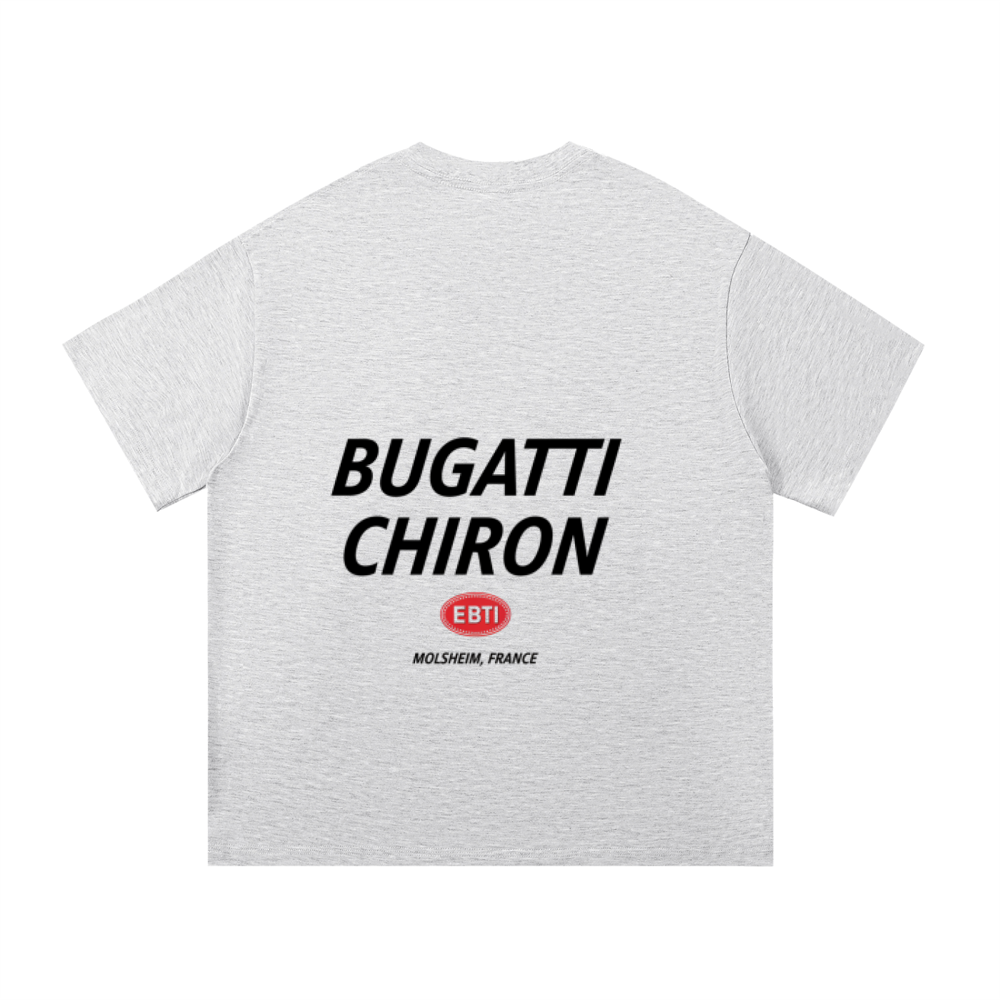 ODMPOD F3THY Bugatti Chiron T-shirt featuring a sleek graphic design of the luxury car on soft fabric.