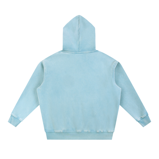 ODMPOD F3THY Snow Wash oversized fleece hoodie with a relaxed fit, featuring soft fabric and a cozy, stylish design.