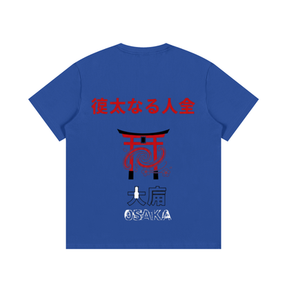 ODMPOD F3THY Osaka hoodie with front and back print in black, blue, and green, featuring a stylish streetwear design.