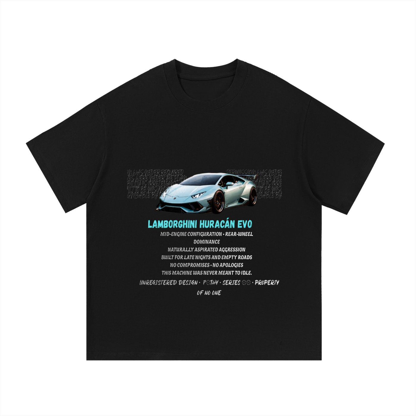Lamborghini front print T-shirt by ODMPOD featuring a bold Lamborghini logo graphic on the chest.