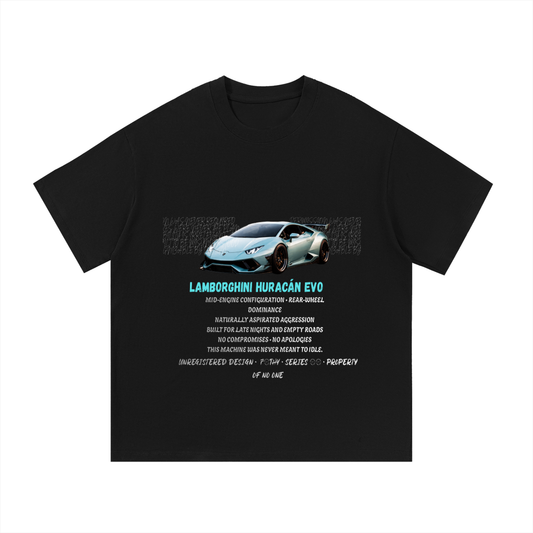 Lamborghini front print T-shirt by ODMPOD featuring a bold Lamborghini logo graphic on the chest.
