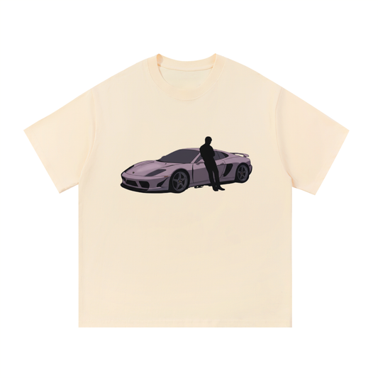 F3THY Silhouette Supercar Anime Graphic Tee