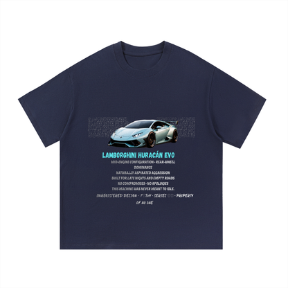 Lamborghini front print T-shirt by ODMPOD featuring a bold Lamborghini logo and graphics on a casual men's tee.
