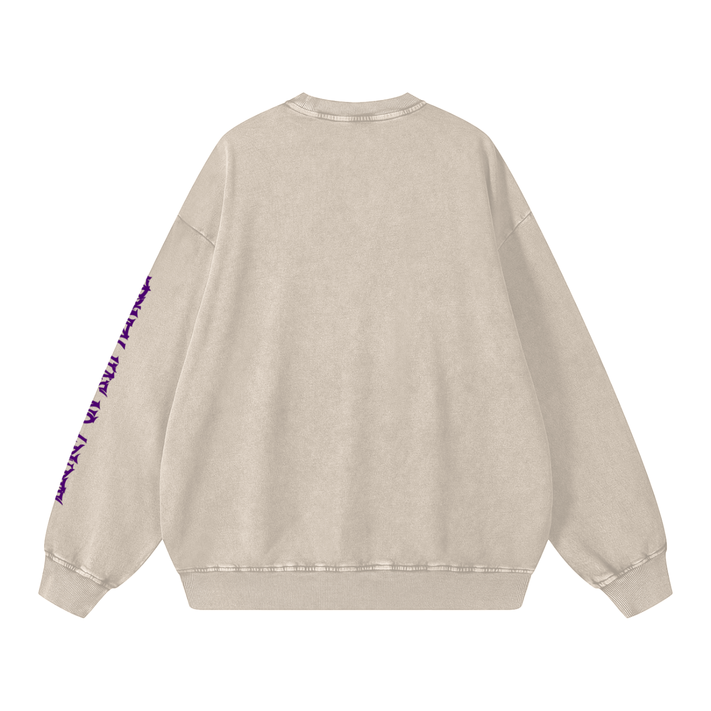 ODMPOD F3THY “Frenzy” Snow Washed Crewneck Sweatshirt, soft fabric, relaxed fit, navy color, casual streetwear style