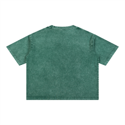 F3THY "Lumina Aura" Washed Crop Tee